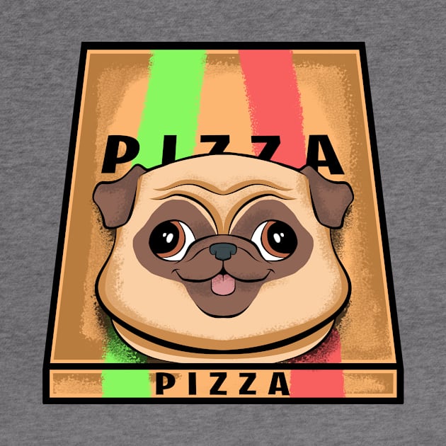 funny pug pizza humor dogs lovers pizza love by the house of parodies